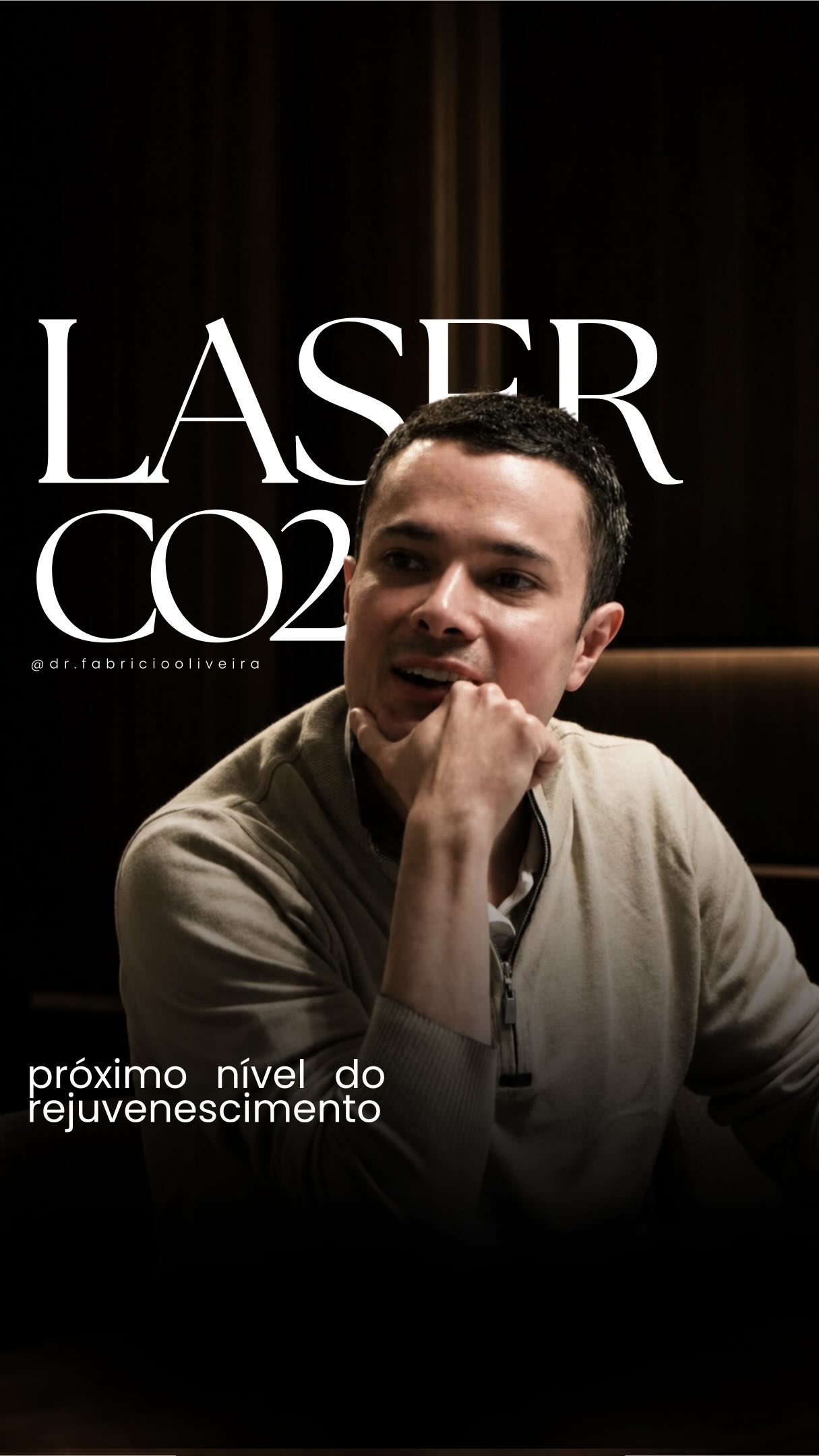 Dr. Fabrício na capa de conteúdo sobre laser de CO₂